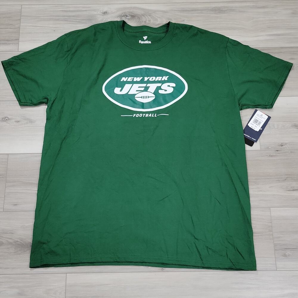 New York Jets T-Shirt Men's 2XL Green Short Sleeve Team Logo Football NFL New